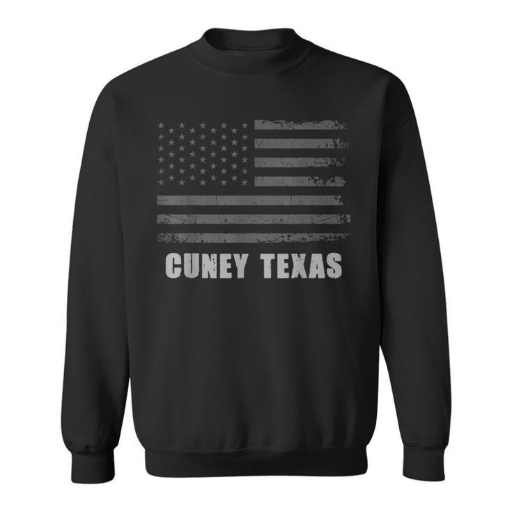 American Flag Cuney Texas Usa Patriotic Souvenir Sweatshirt