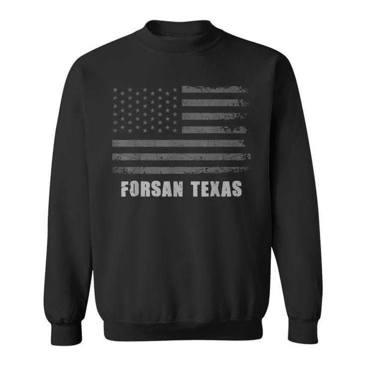 American Flag Forsan Texas Usa Patriotic Souvenir Sweatshirt