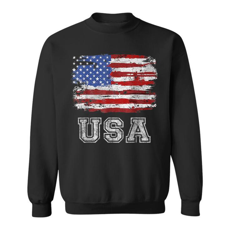 American Flag Usa United States Of America Us 4Th Of July  Usa Funny Gifts Sweatshirt