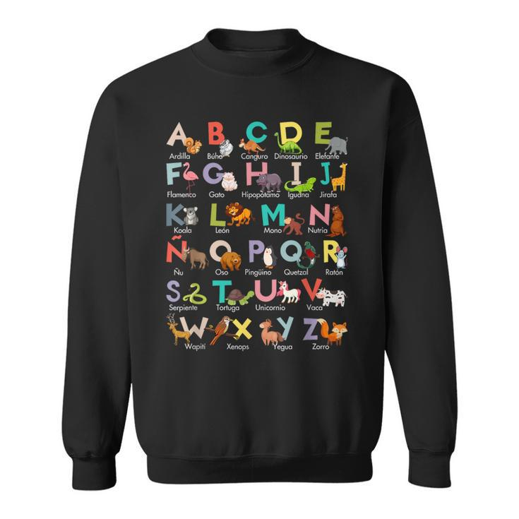 Animal Alphabet Abcs Spanish Learning Sweatshirt