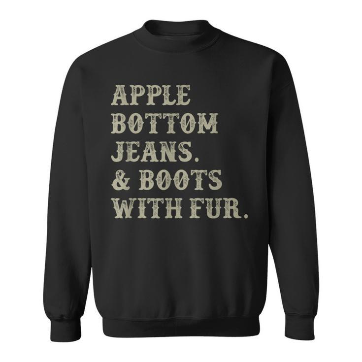 Apple Bottom Jeans And Boots With Fur Sweatshirt