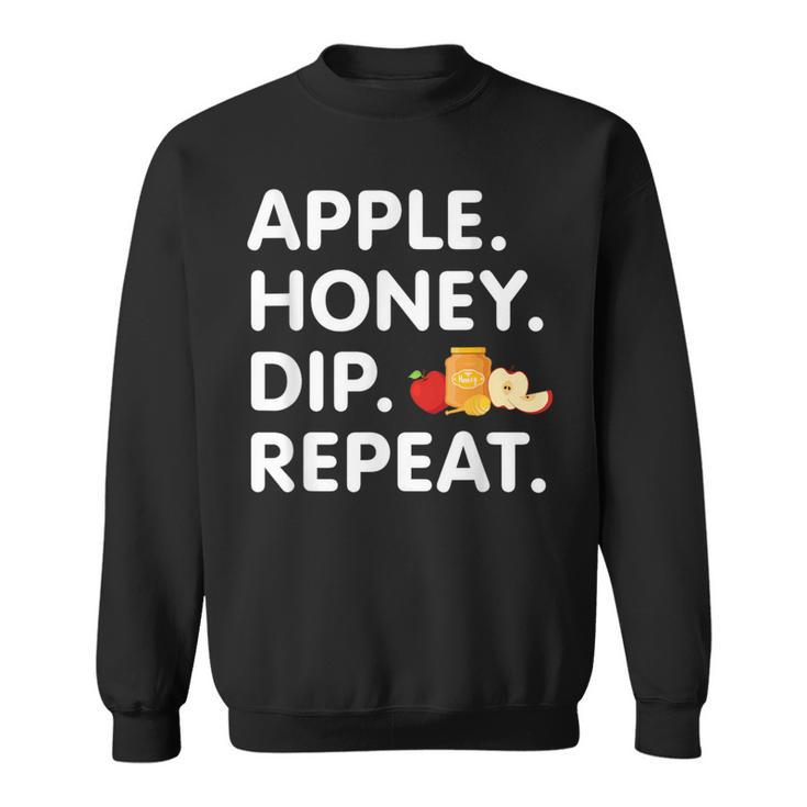 Apple Honey Dip Repeat Rosh Hashanah Jewish New Year Sweatshirt