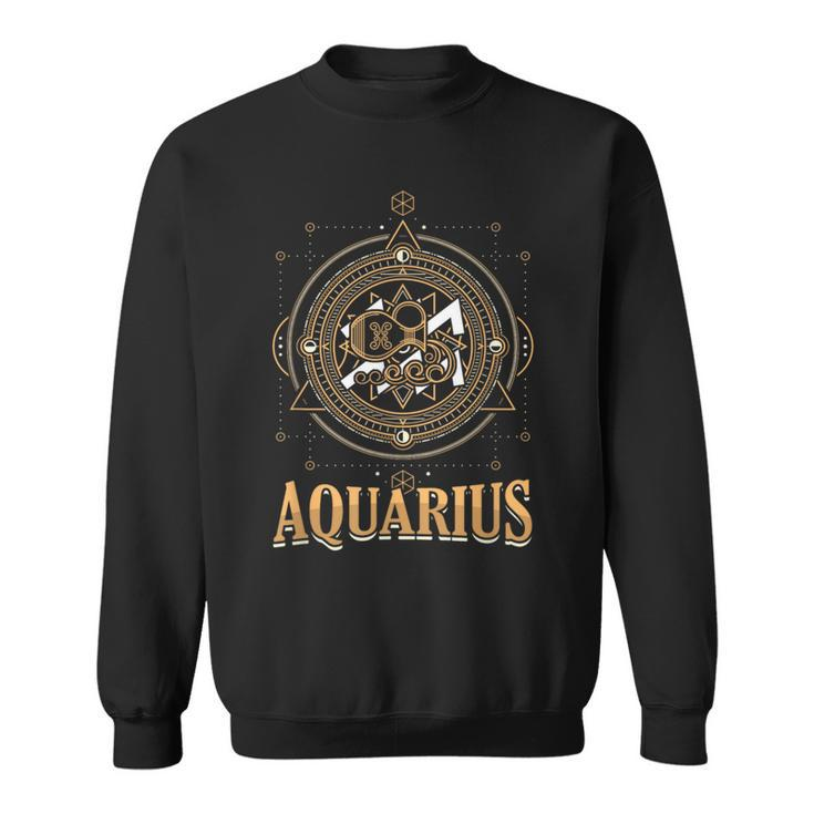 Aquarius Zodiac Sign Horoscope Astrology Birthday Star Sweatshirt