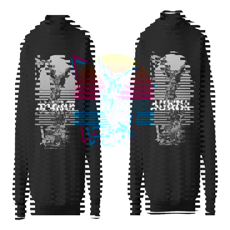 Archangel Michael Saint Michael Retro Long Sleeve T-Shirt