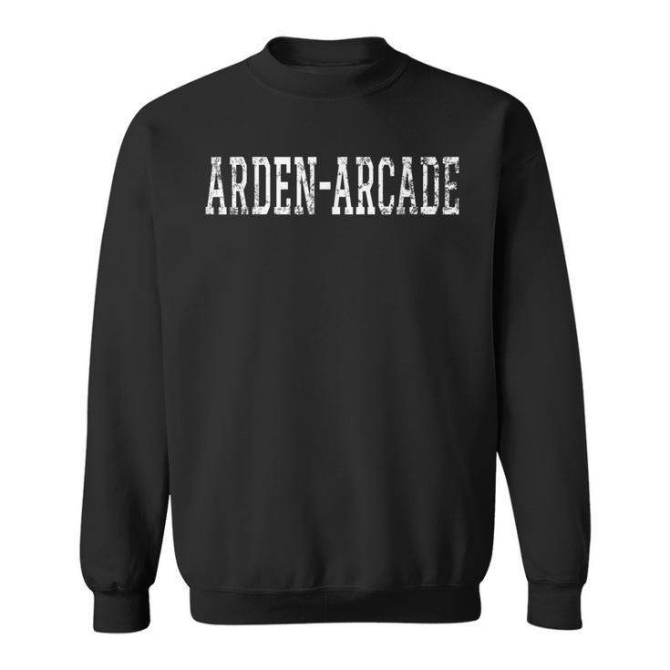 Arden-Arcade Vintage White Text Apparel Sweatshirt