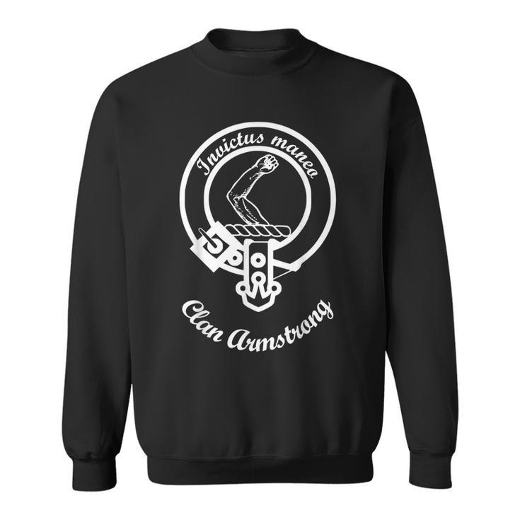 Armstrong Surname Last Name Scottish Clan Tartan Badge Crest Funny Last Name Designs Funny Gifts Sweatshirt