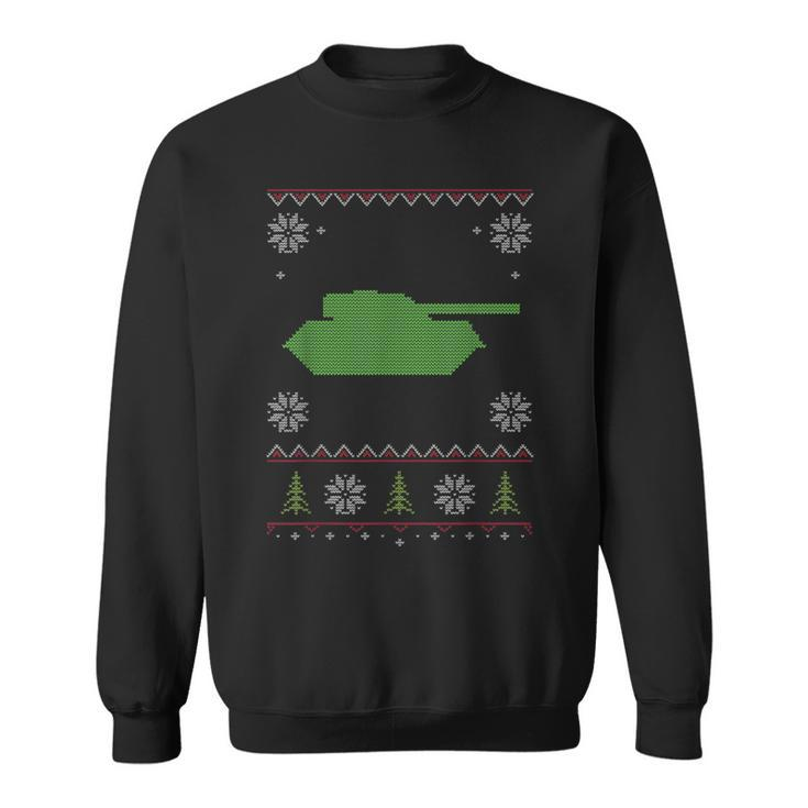 Army Tank Ugly Sweater Christmas Sweatshirt