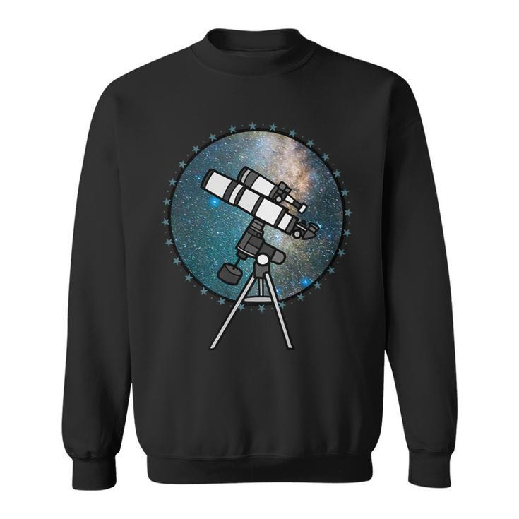 Astronomy Telescope Night Sky Observation Galaxy Sweatshirt