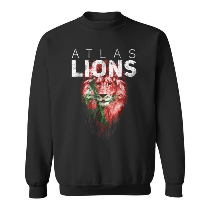 Atlas Lions Morocco Soccer Flag Football  Gift Sweatshirt