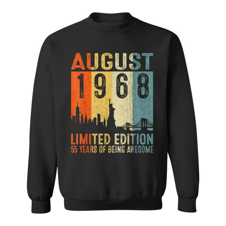 August 1968 Limited Edition 55 Years Of Being Awesome Sweatshirt