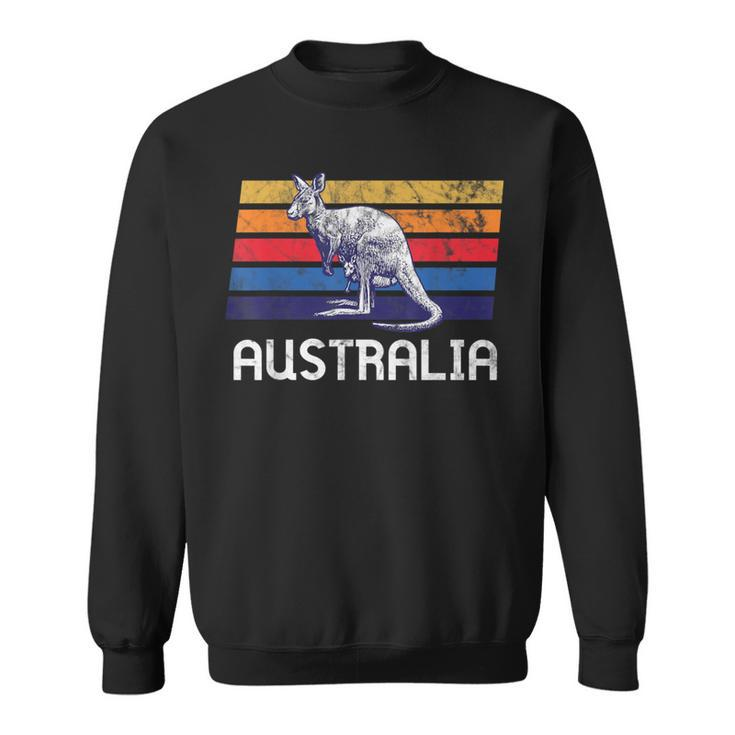 Australia Flag Retro Kangaroo Soccer Marsupial Sydney Sweatshirt