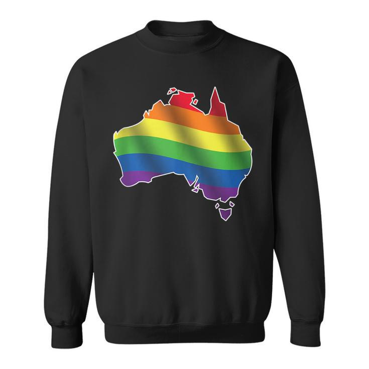 Australia Gay Flag Lgbtq Homosexual Queer Lesbian Pride  Sweatshirt