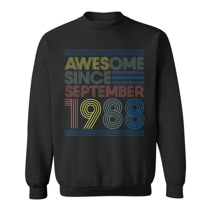 Awesome Since September 1988 Bday 34Th Birthday Sweatshirt