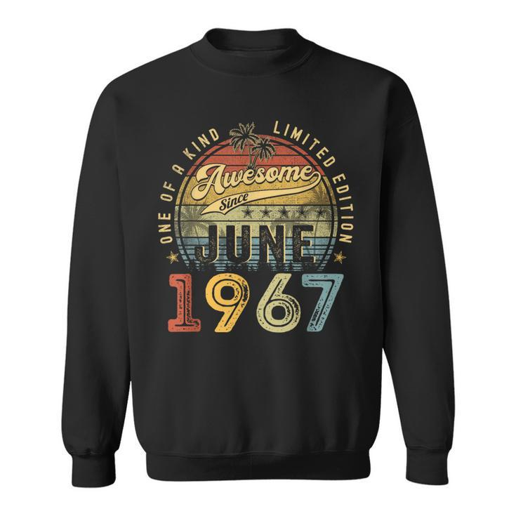 Awesome Since June 1967 Vintage 56Th Birthday Party Retro  Sweatshirt