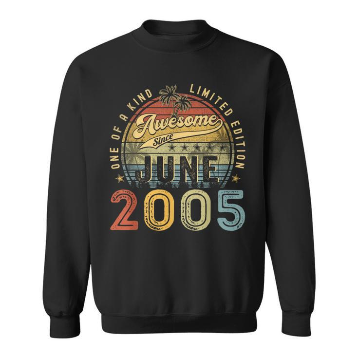 Awesome Since June 2005 Vintage 18Th Birthday Party Retro Sweatshirt