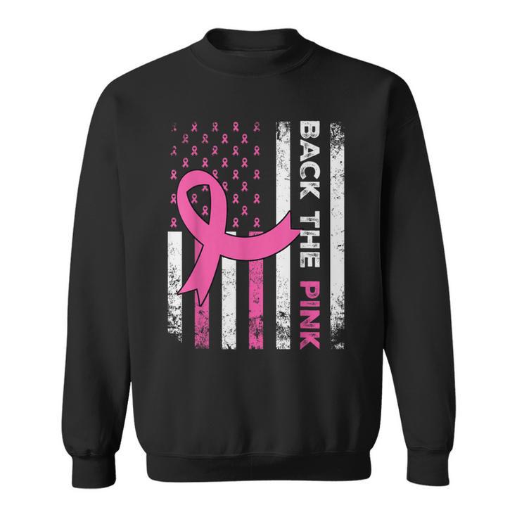 HAASE UNLIMITED Men's Big Pink American Flag T-Shirt - Breast Cancer Awareness Tee