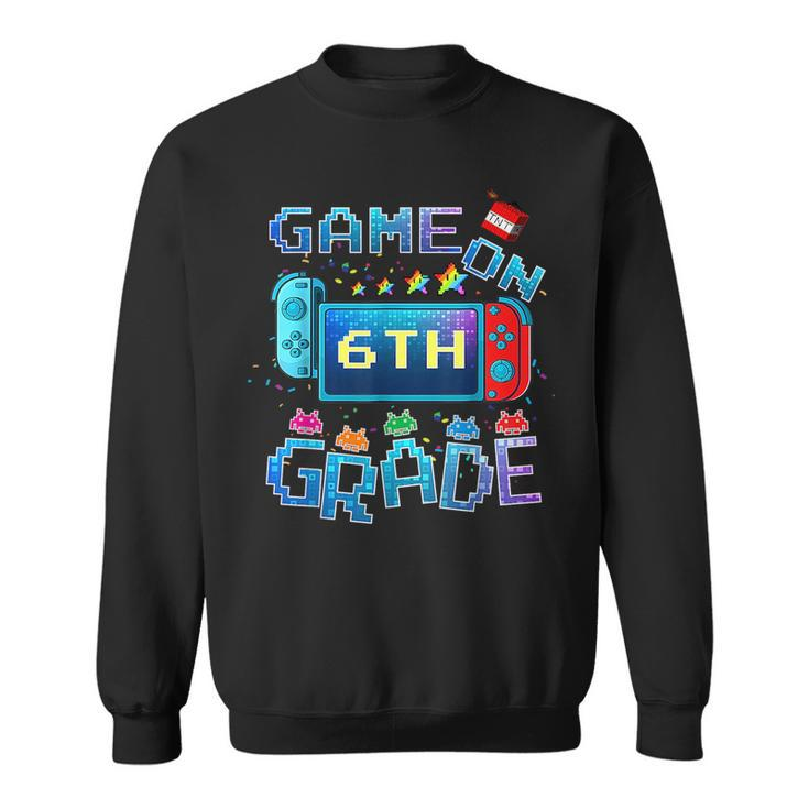 Back To School Game On 6Th Grade Funny Gamer Kids Boys Sweatshirt