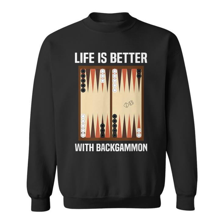 Backgammon Player Board Game Backgammon Sweatshirt