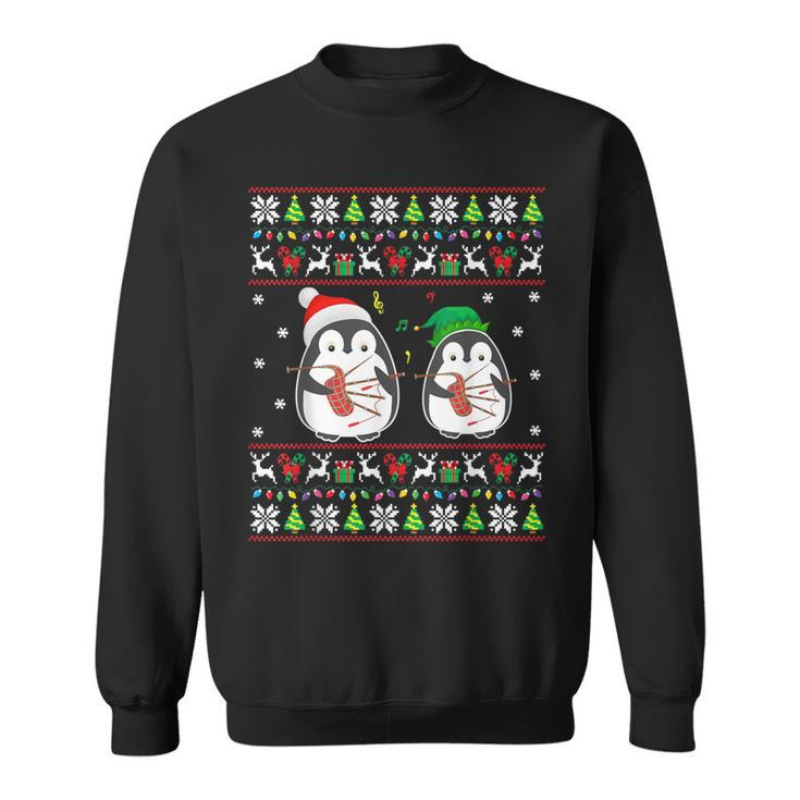 Bagpipes Ugly Christmas Sweater Elf Santa Penguin Matching Sweatshirt