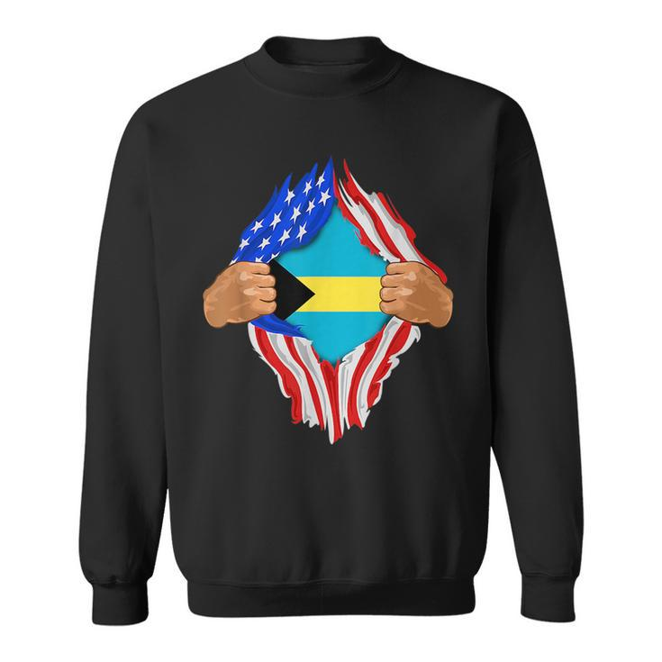 Bahamian Blood Inside Me  | The Bahamas Flag Gift Bahamas Funny Gifts Sweatshirt