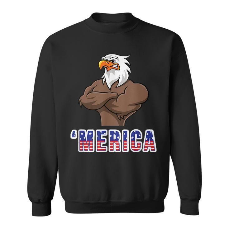 Bald Eagle Merica - Patriotic America Usa 4Th Of July  Sweatshirt