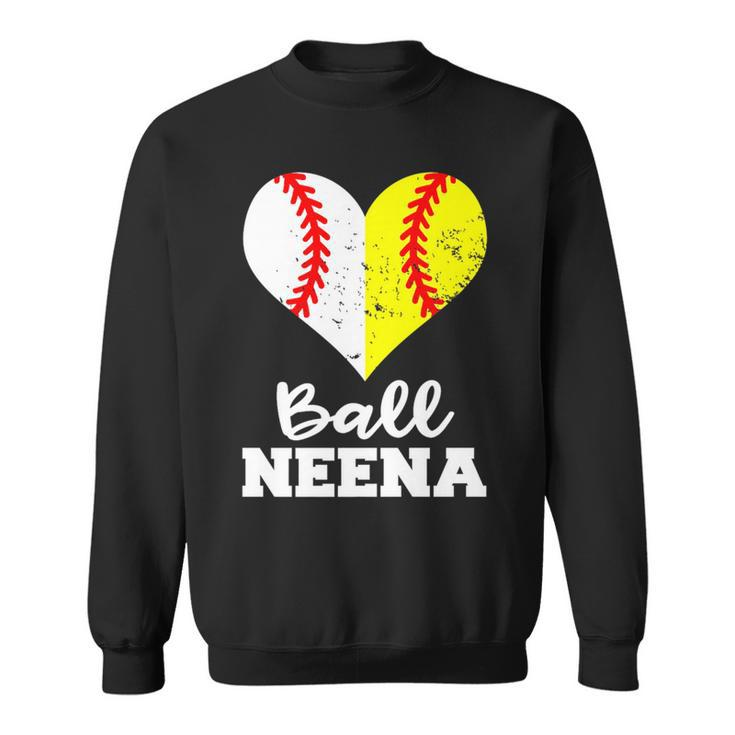 Ball Neena Heart Funny Baseball Softball Neena   Sweatshirt