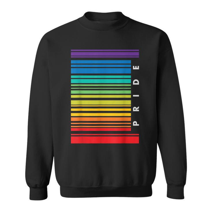 Barcode Gay Pride Lgbt T  Lesbian Bisexual Flag Gifts Sweatshirt