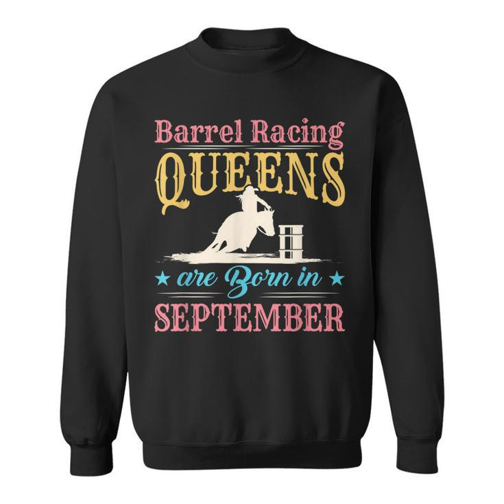 Barrel Racing Birthday Born In April Cowgirl Horse Riding Sweatshirt