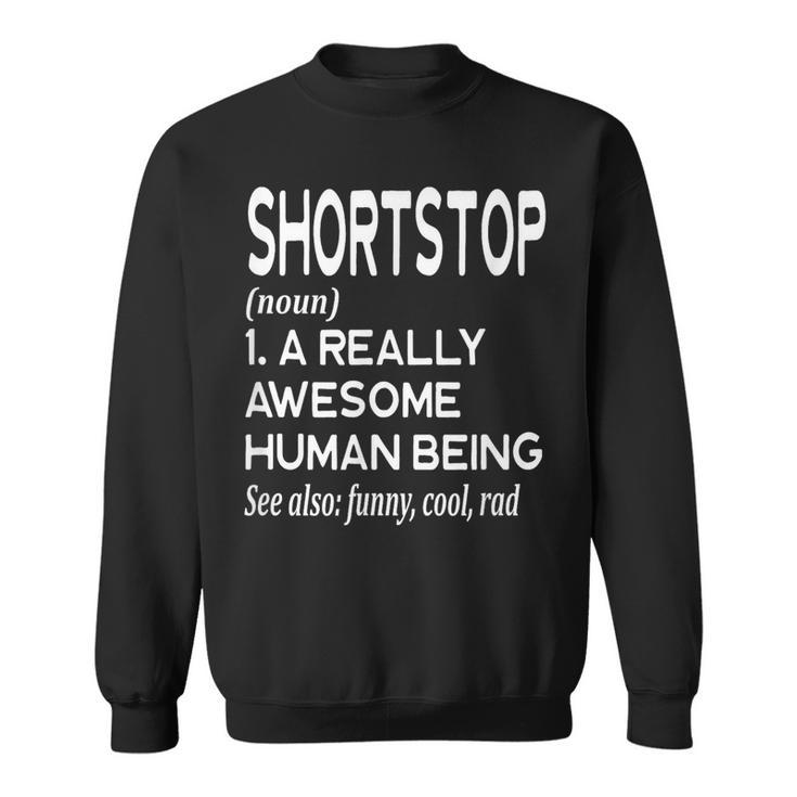 Baseball Player Definition Funny Shortstop Short Stop Sweatshirt