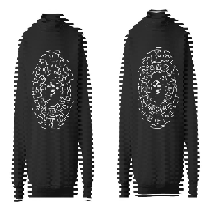 Bass Clef Circle Of Fifths Musician Composer Sweatshirt