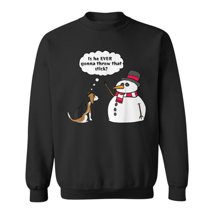 Beagle Snowman Christmas Dog Sweatshirt