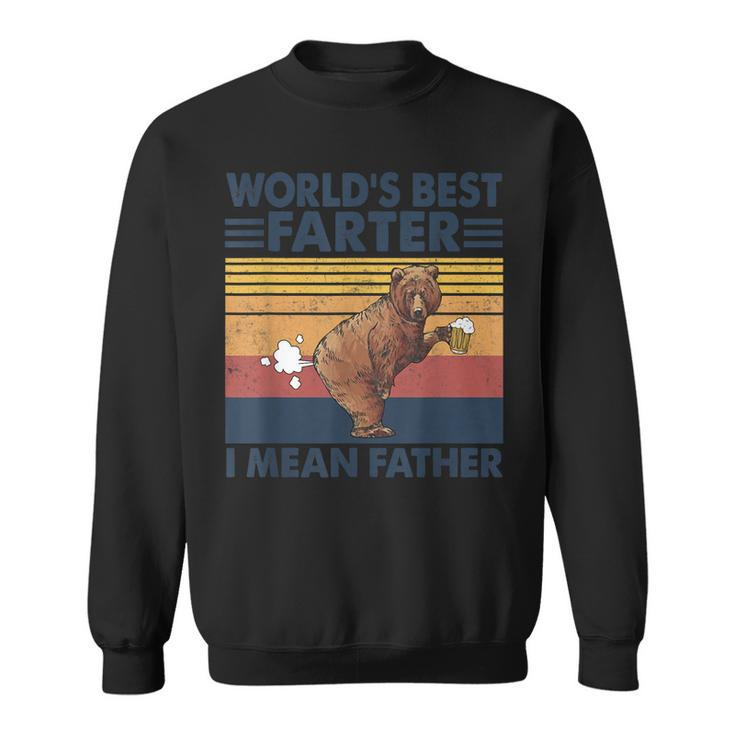 Bear Worlds Best Farter I Mean Father Vintage Retro  Sweatshirt