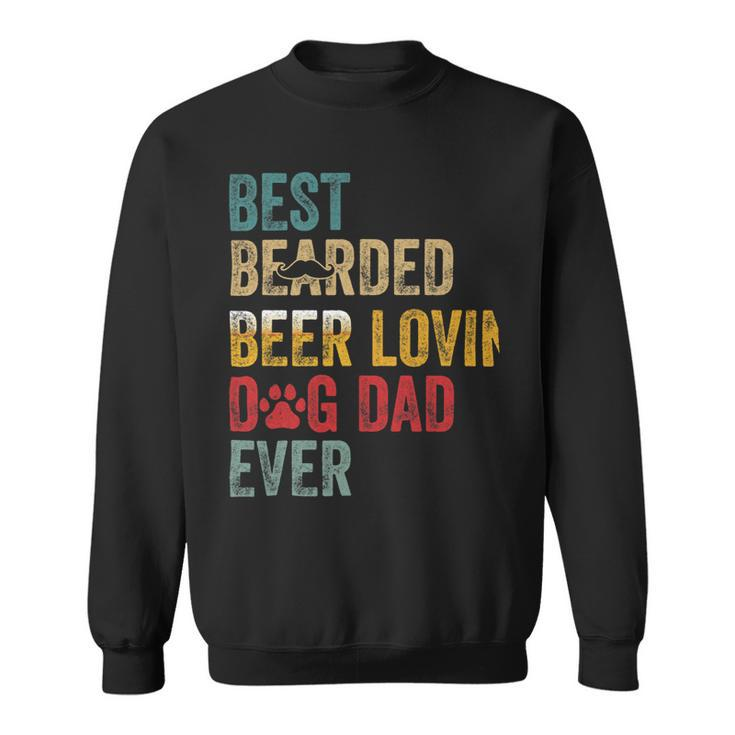 Beer Best Beards Beer Lovin Dog Dad Ever Father Papa Vintage Sweatshirt