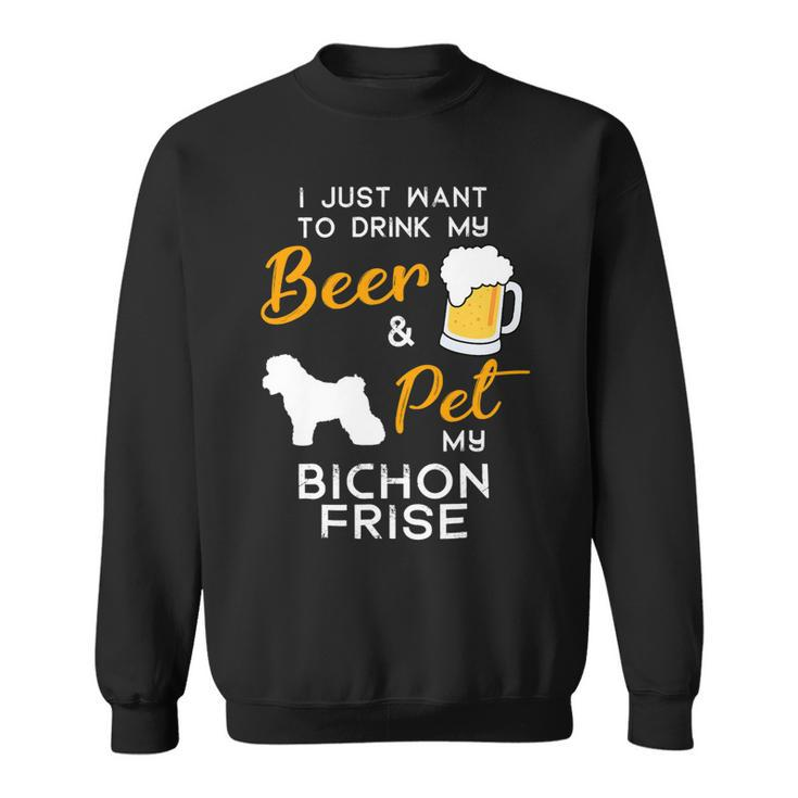 Beer Bichon Frise Dog Beer Lover Owner Christmas Birthday Gift Sweatshirt