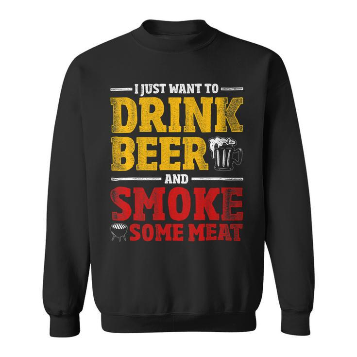Beer Funny Bbq Chef Beer Smoked Meat Lover Gift Grilling Bbq Sweatshirt