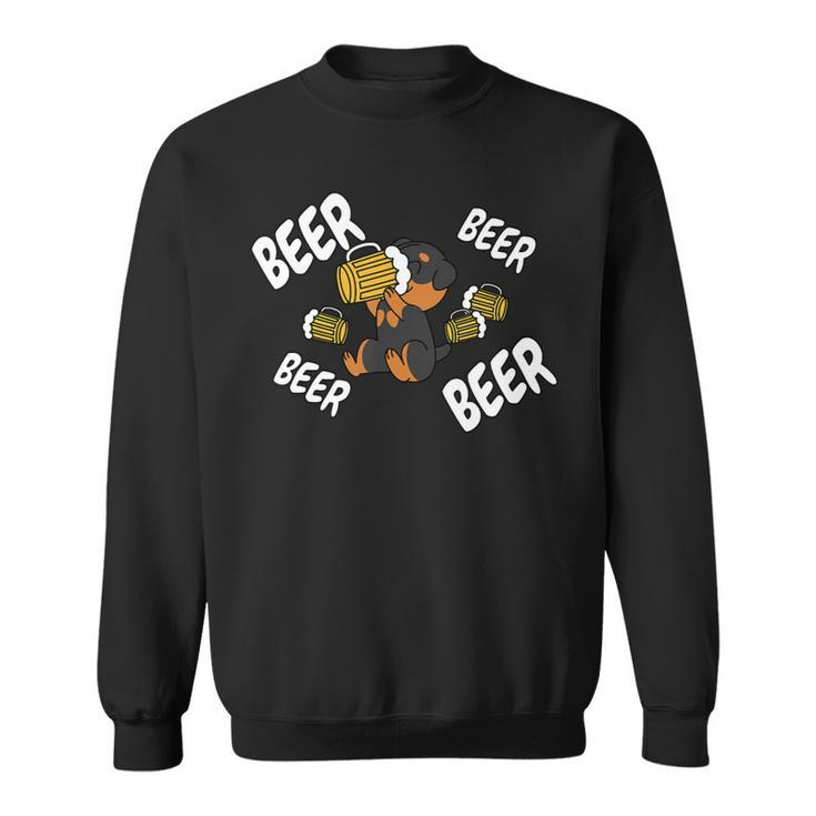 Beer Rottweiler Dog  Sweatshirt
