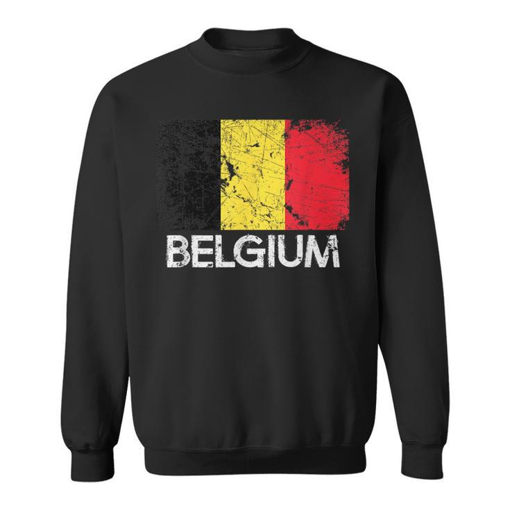 Belgian Flag  | Vintage Made In Belgium Gift Sweatshirt
