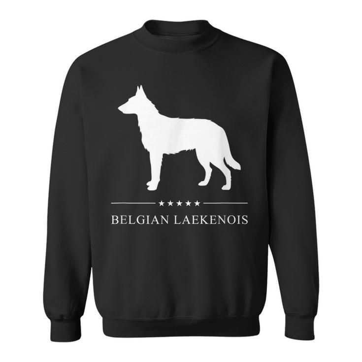 Belgian Laekenois Dog White Silhouette Sweatshirt