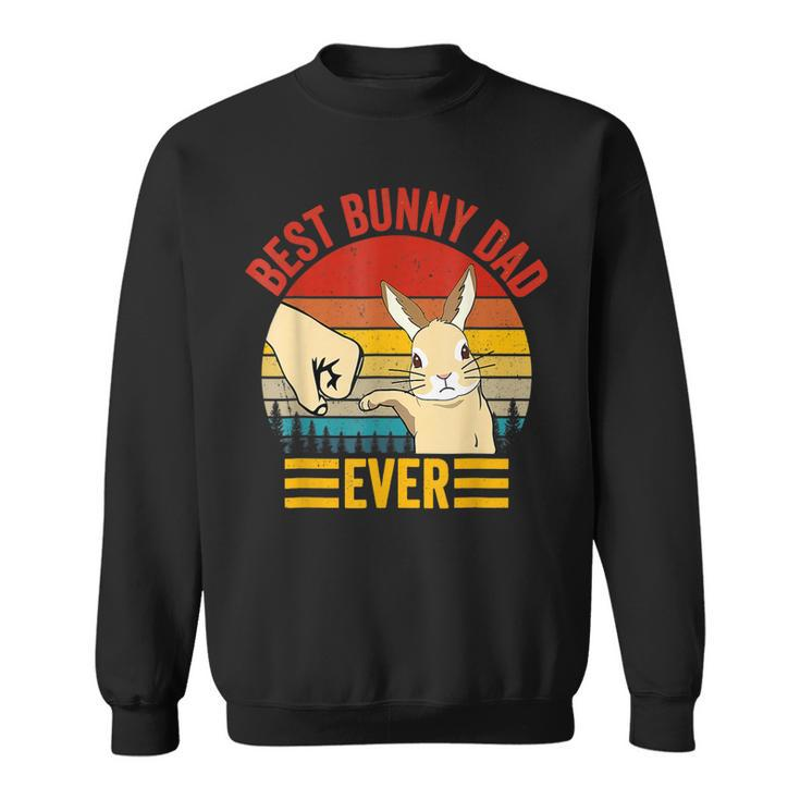 Best Bunny Dad Ever Vintage Rabbit Lover Father Day  Gift For Mens Sweatshirt