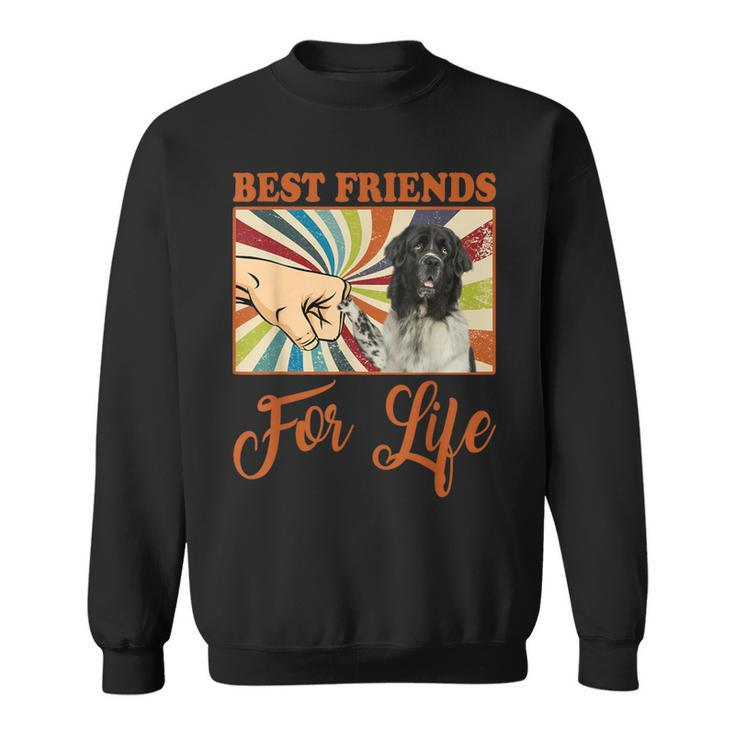 Best Friends For Life Landseer Dog Lover Sweatshirt