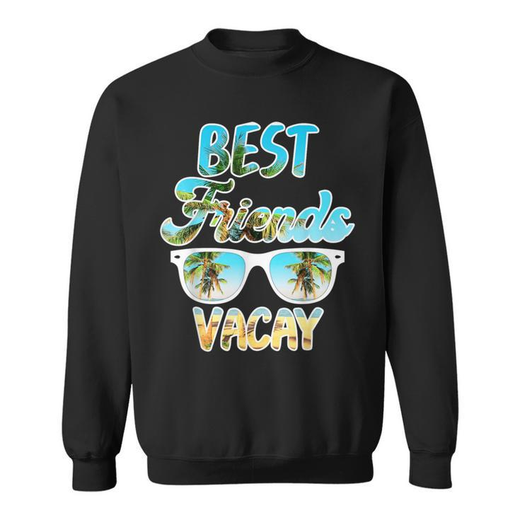 Best Friends Vacay Cool Beach Party Road Trip 2023 Palm Tree Sweatshirt
