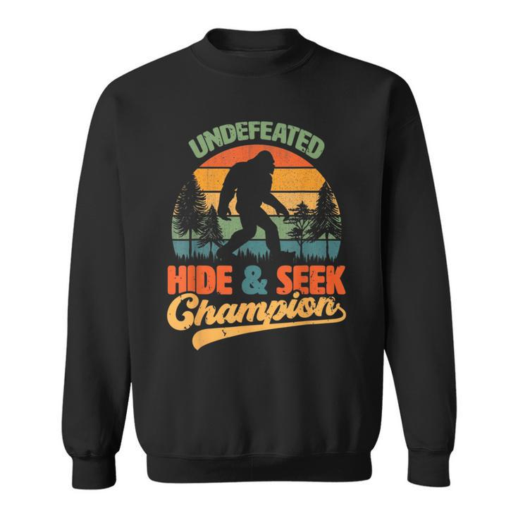 Bigfoot Hide And Seek Champ Sasquatch Hiding Champion Retro  Sweatshirt