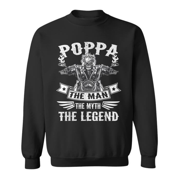 Biker Grandpa Poppa The Man Myth The Legend Motorcycle Sweatshirt