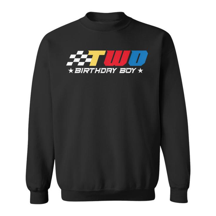Birthday Boy 2 Two Race Car 2Nd Racing Pit Crew Driver  Sweatshirt