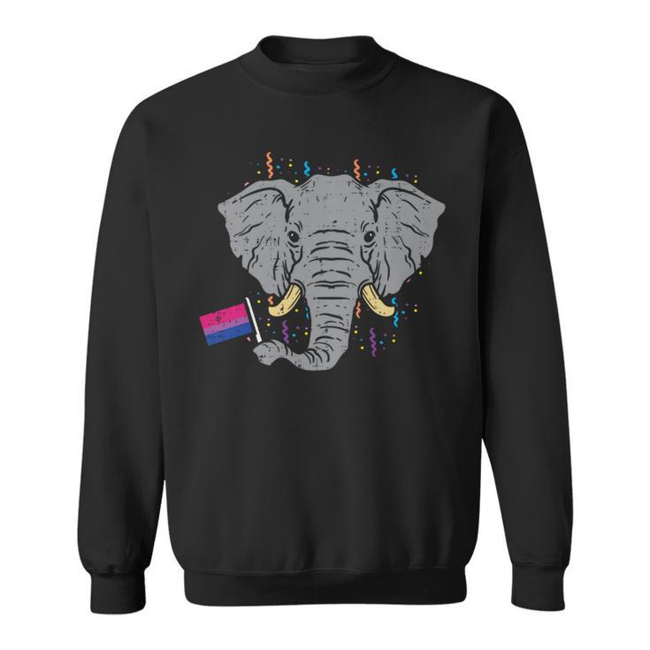 Bisexual Flag Elephant Lgbt Bi Pride Stuff Animal   Sweatshirt
