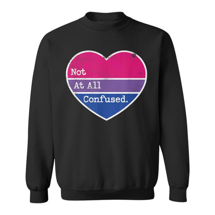 Bisexual Pride Not Confused Bi Pride Bi Colors Heart  Sweatshirt
