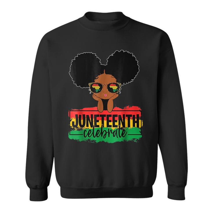 Black Girl Kid Junenth Celebrate Indepedence Day  Sweatshirt