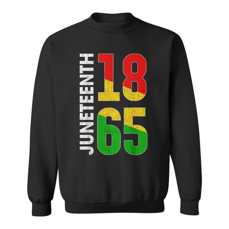 Black Proud African American For Junenth Day 1865 Freedom  Sweatshirt