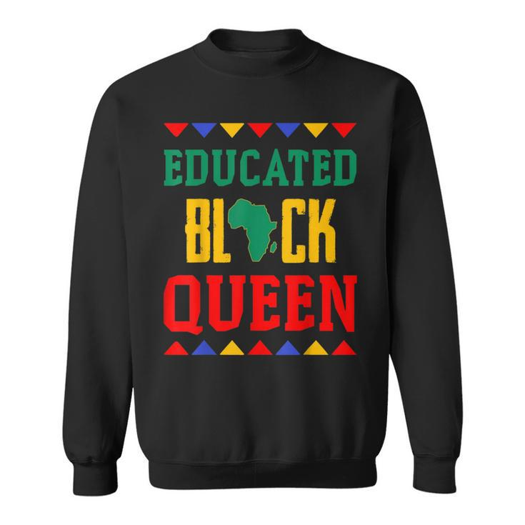 Black Queen Educated African Pride Dashiki Sweatshirt