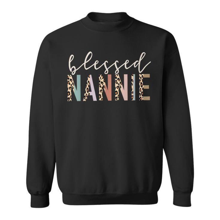 Blessed Nannie Cute Leopard Print Sweatshirt